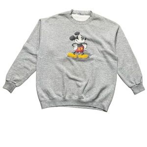 Vintage Mickey Mouse Crewneck Sweatshirt Gray